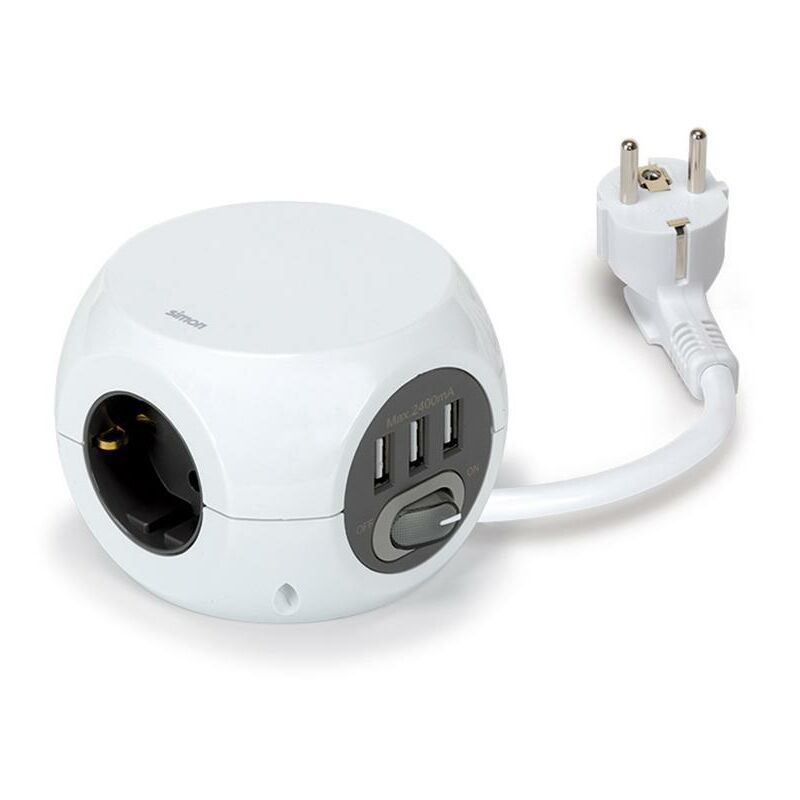 

Base Multiple Elec 3T-Tt Bl Combi Ball 3 Usb Bm516301 - Simon