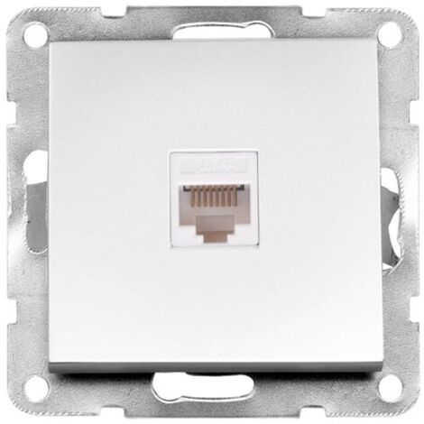 Base con conexión de datos 8p8c-Rj45 Cat. 6 empotrable Iota Blanco
