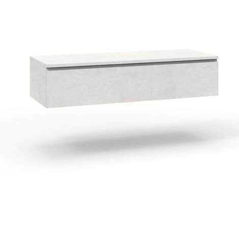 Base con top 1 cassetto YOKA bianco pietra