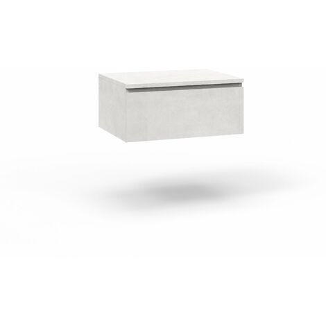 Base con top 1 cassetto YOKA bianco pietra