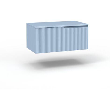 Base con top 1 cestone ZIP azzurro tiffany