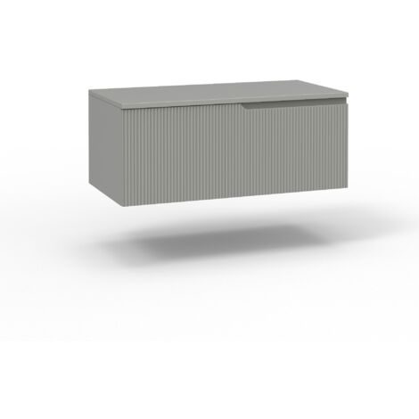 Base con top 1 cestone ZIP grigio opaco