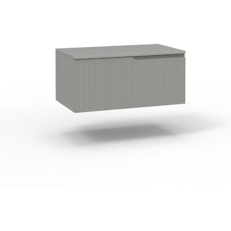 Base con top 1 cestone ZIP grigio opaco