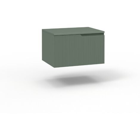 Base con top 1 cestone ZIP verde salvia