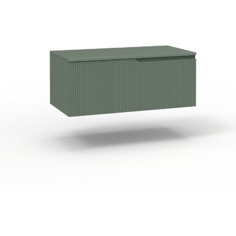 Base con top 1 cestone ZIP verde salvia
