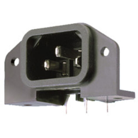 Base conexión IEC 320 a circuito impreso de color negro Electro Dh 31.211/T9 8430552027965