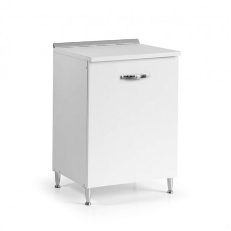 Base cucina 60x50x85 cm in legno bianco frassinato con un’anta - Foligno