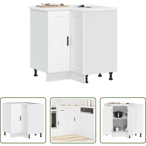Base cucina -  Base ad Angolo Cucina Porto Bianco in Legno Multistrato