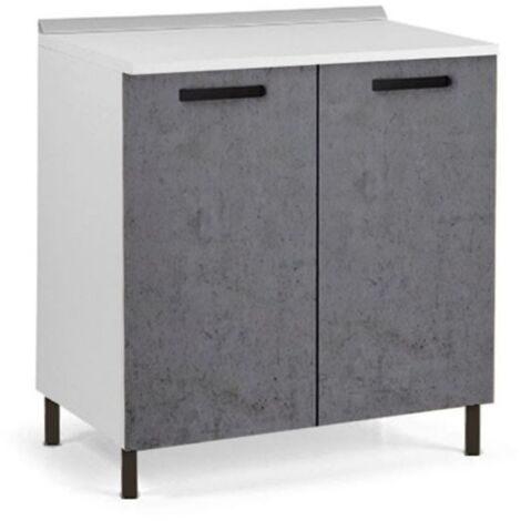 Base cucina due ante 80x50x85H colore cemento