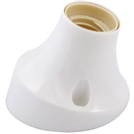 Base Curva Per Punto Luce Max. 60W - Colore Bianco - Protezione Ip20 Attacco E27