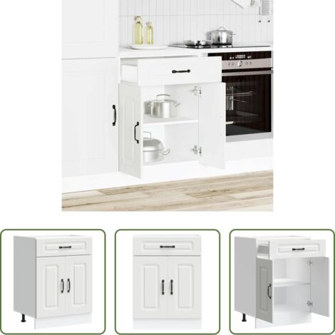 Base da cucina -  Base da Cucina Kalmar Bianco in Legno Multistrato