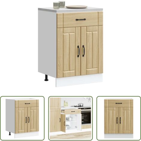 Base da cucina -  Base da Cucina Lucca Rovere Sonoma in Legno Multistrato