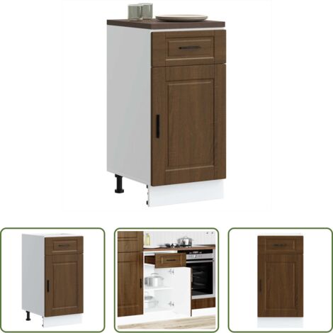 Base da cucina -  Base da Cucina Porto Rovere Marrone in Legno Multistrato
