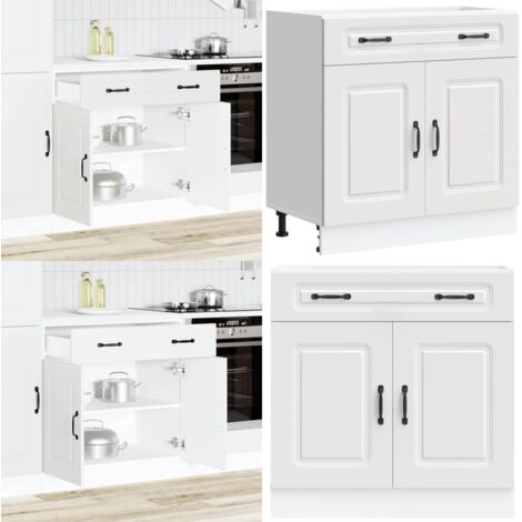 Base da Cucina Kalmar Bianco in Legno Multistrato - Base da cucina - Armadio in truciolato