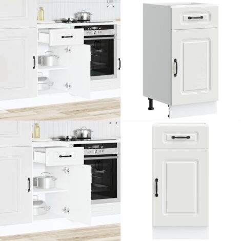 Base da Cucina Kalmar Bianco in Legno Multistrato - Base da cucina - Armadio in truciolato