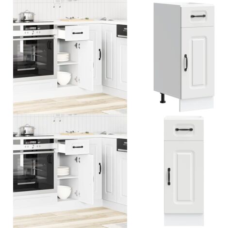 Base da Cucina Kalmar Bianco in Legno Multistrato - Base da cucina - Armadio in truciolato