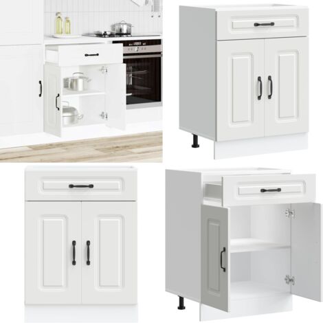 Base da Cucina Kalmar Bianco in Legno Multistrato - Base da cucina - Armadio in truciolato