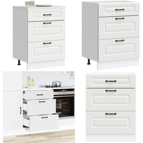 Base da Cucina Kalmar Bianco in Legno Multistrato - Mobile da cucina - Armadio da cucina