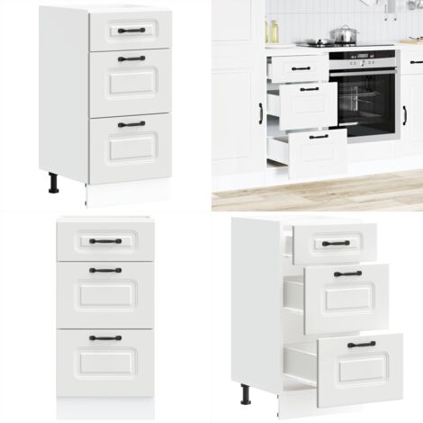Base da Cucina Kalmar Bianco in Legno Multistrato - Mobile da cucina - Armadio da cucina