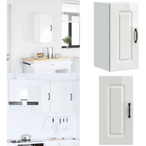 Base da Cucina Kalmar Bianco Lucido in Legno Multistrato - Armadio da cucina in legno - Armadio da cucina multistrato