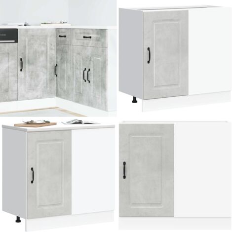 Base da Cucina Kalmar Grigio Cemento in Legno Multistrato - Mobile da cucina - Armadio da cucina