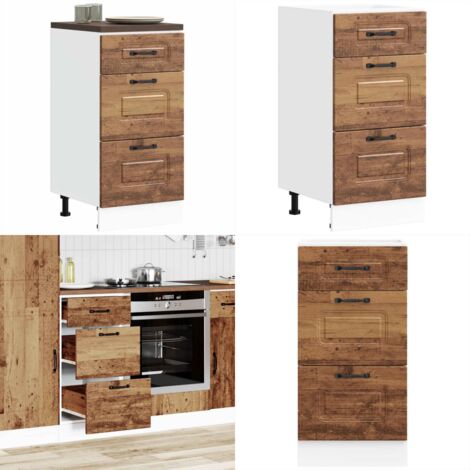 Base da Cucina Kalmar Legno Vecchio in Legno Multistrato - Mobile da cucina - Armadio da cucina