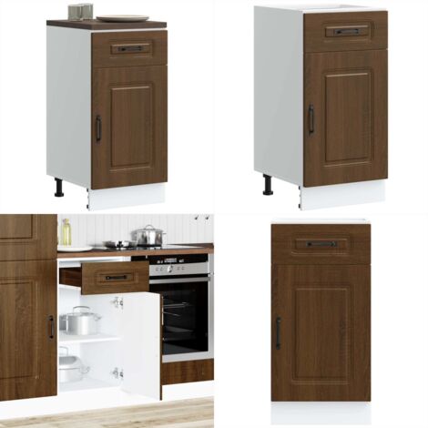 Base da Cucina Kalmar Rovere Marrone in Legno Multistrato - Base da cucina - Armadio in truciolato