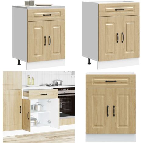 Base da Cucina Kalmar Rovere Sonoma in Legno Multistrato - Base da cucina - Armadio in legno