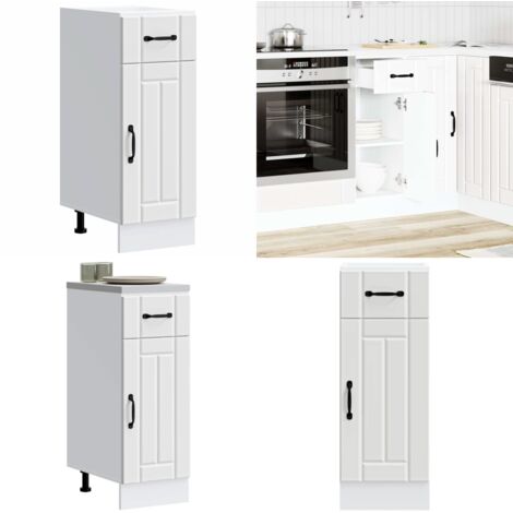 Base da Cucina Lucca Bianco in Legno Multistrato - Base da cucina - Armadio da cucina in legno