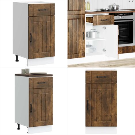 Base da Cucina Lucca Rovere Fumo in Legno Multistrato - Base da cucina - Armadio in truciolato