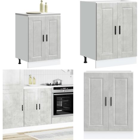 Base da Cucina Porto Grigio Cemento in Legno Multistrato - Mobile da cucina - Armadio da cucina