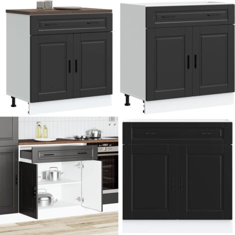 Base da Cucina Porto Nero in Legno Multistrato - Base da cucina - Armadio in legno