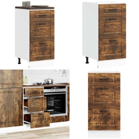 Base da Cucina Porto Rovere Fumo in Legno Multistrato - Base da cucina - Mobile da cucina