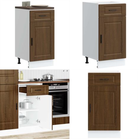 Base da Cucina Porto Rovere Marrone in Legno Multistrato - Base da cucina - Armadio in legno