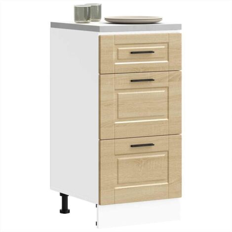 Base da Cucina Porto Rovere Sonoma in Legno Multistrato vidaXL
