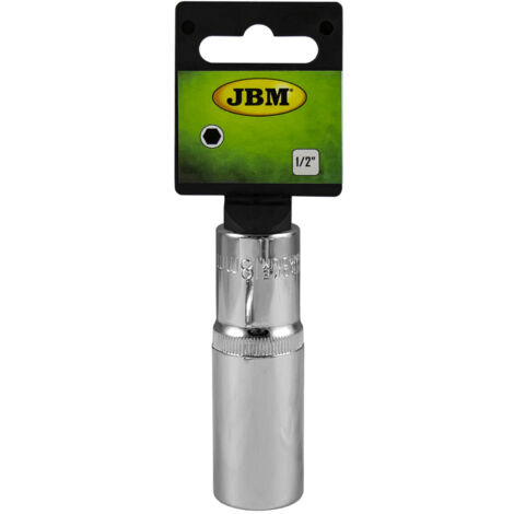 Base de 75 mm de long, 16 mm. Hexagone 1/2" chromé  JBM13254