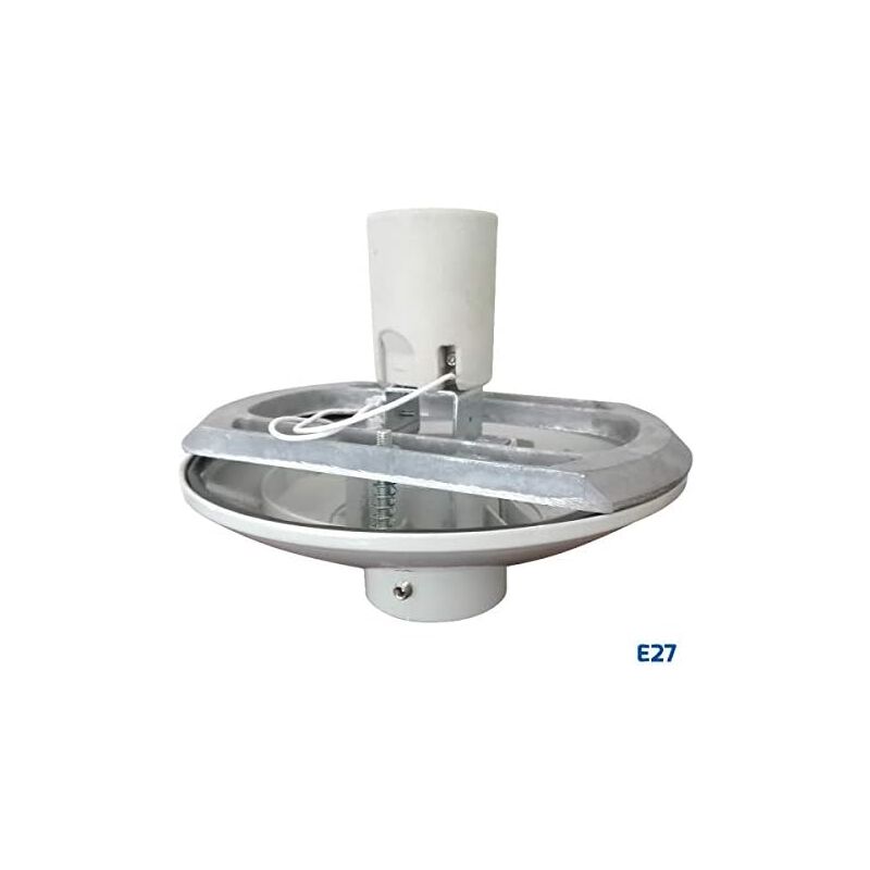 

Base Iluminacion ALUMINIO GRIS para Boca 17cm/19cm (Casquillo E-40)
