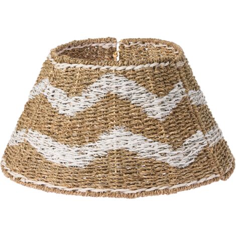 Base de árbol de Navidad de algas marinas ⌀ 43 cm redondo accesorios hechos a mano natural con blanco Hiver