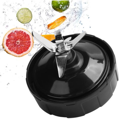 Base de batidora con accesorio de 6 cuchillas, compatible con la licuadora Nutri Ninja 900W/1000W (base de batidora), acero inoxidable apto para uso alimentario, incluye junta de ABS, 210 g, 10 x 10 x