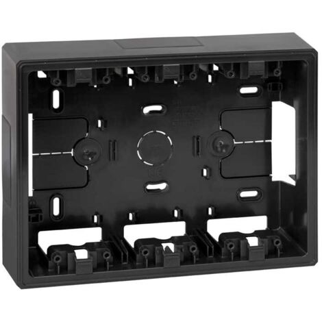 Base de boîte de surface pour kit 3 modules graphite SIMON 51050003-038