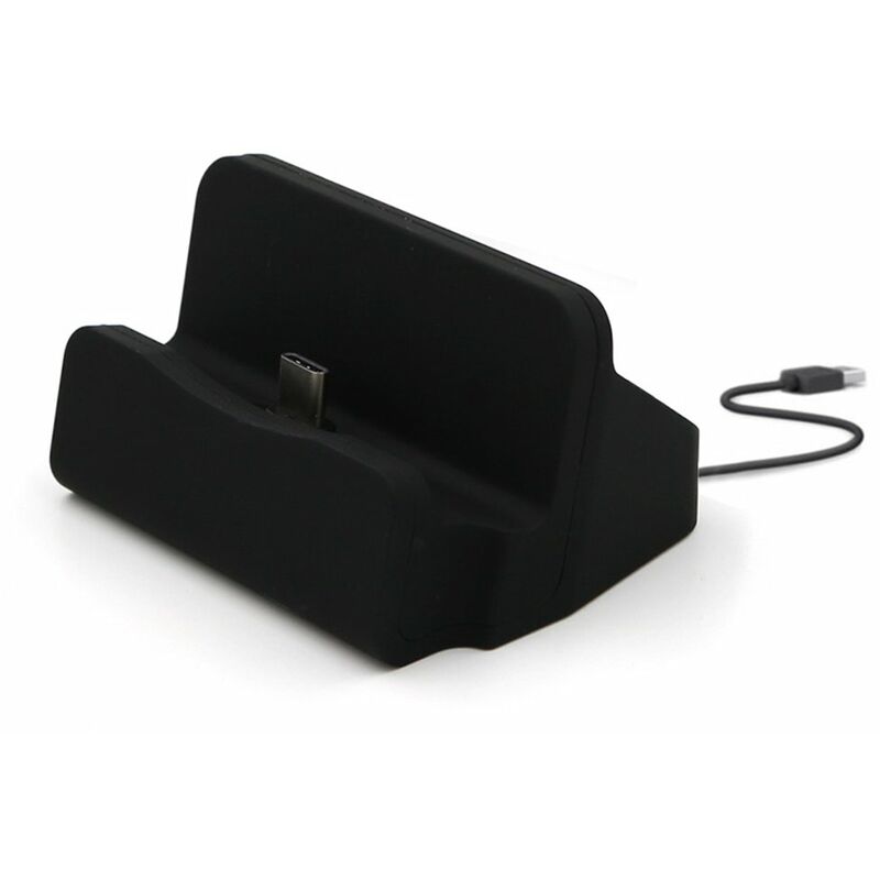 

Base de carga para telefono Base de soporte Soporte para cable USB Compatible con el tipo C,Negro, para Tipo C