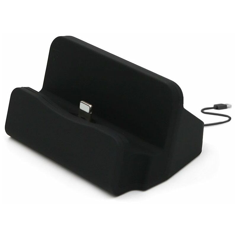 

Base de carga para telefono Base de soporte Soporte para cable USB Compatible con i-Phone X / 8/7/6,Negro, para iPhone