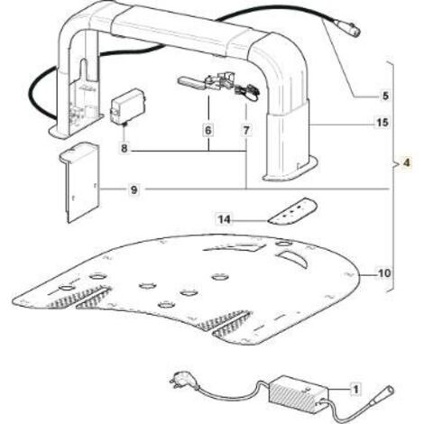 BASE DE CHARGE COMPLÈTE 720S ORIGINAL STIGA - 112600265/0