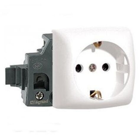 Base de enchufe 2P+TT blanco Legrand Oteo 086101