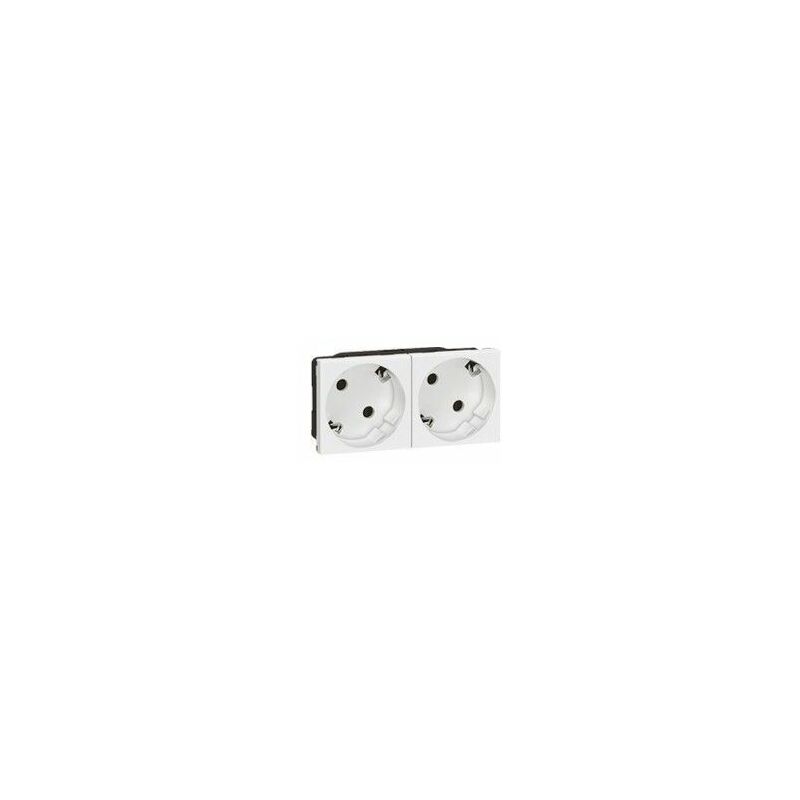

Legrand - Base de enchufe 2P+TT doble blanco Mosaic 77252