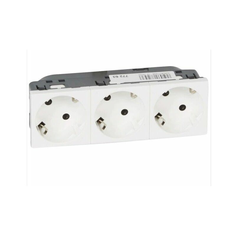 

Legrand - Base de enchufe 2P+TT triple blanco Mosaic 77253