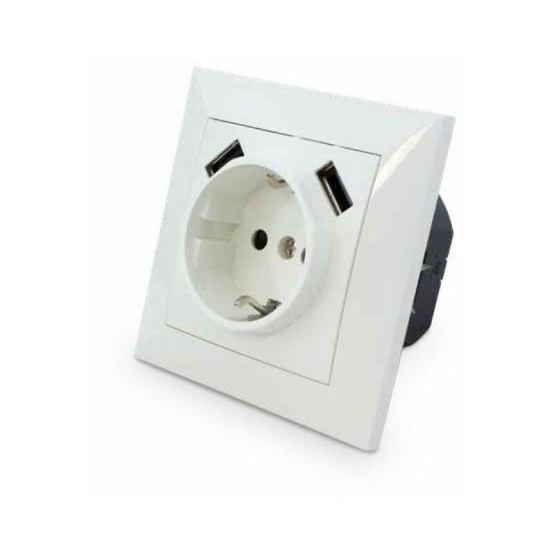 

Base de enchufe con 2 USB blanco 000200267 - GSC