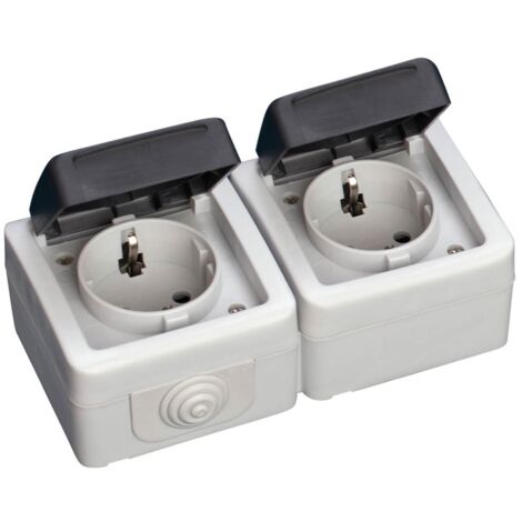 Base de enchufe doble estanco IP44 GSC 1200257
