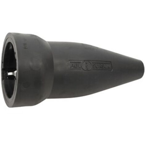 Base de enchufe industrial de goma IP20 16A 240V negra