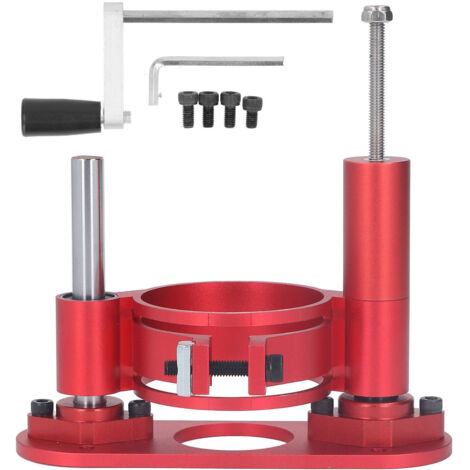 Base de levage pour défonceuse, hauteur max 47mm, alliage d'aluminium avec tige en acier inoxydable, pour table de travail ajustable.